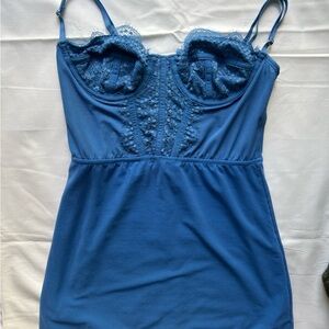 Urban Outfitters Vibrant Blue bustier dress